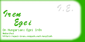 iren egei business card